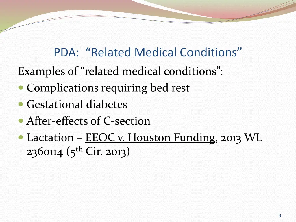 pda related medical conditions