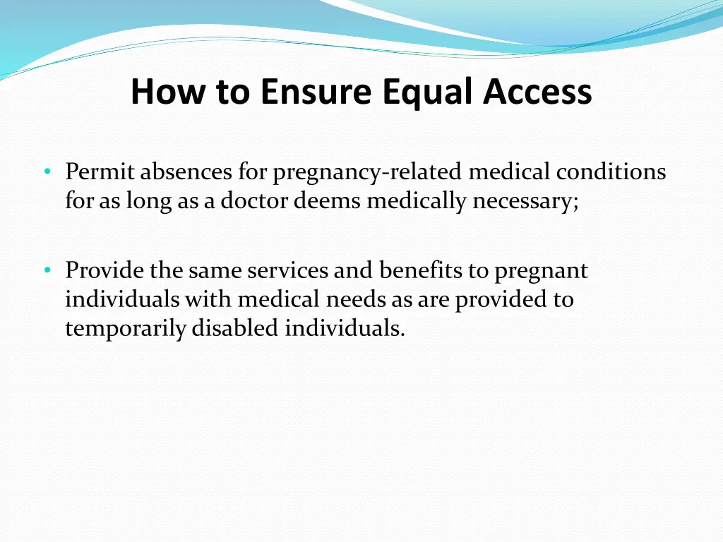 how to ensure equal access 1