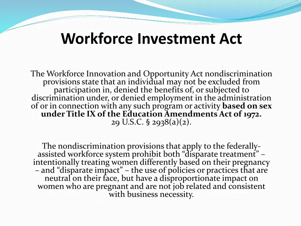 workforce investment act