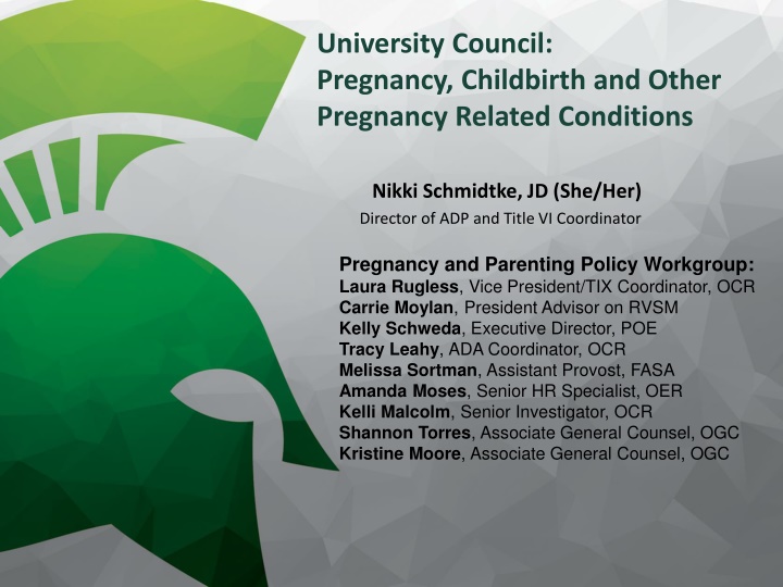 university council pregnancy childbirth and other