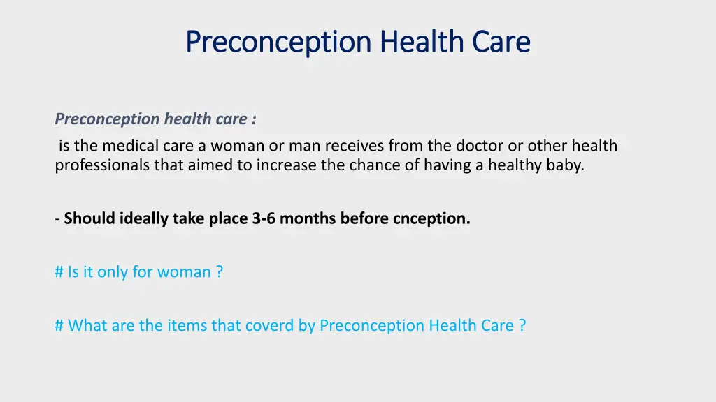 preconception health care preconception health