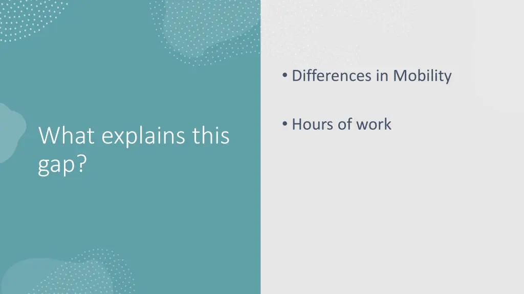 differences in mobility