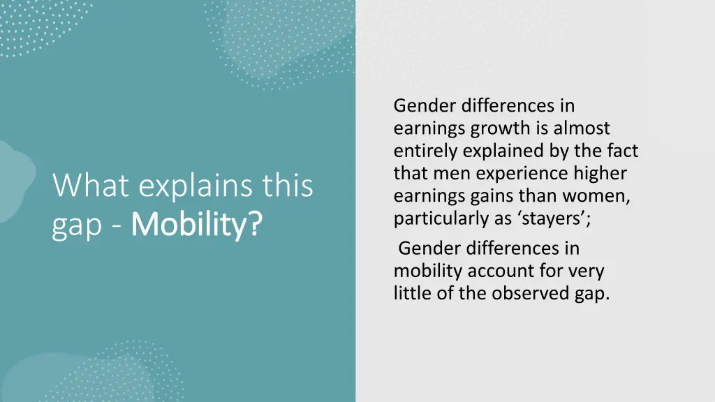 gender differences in earnings growth is almost