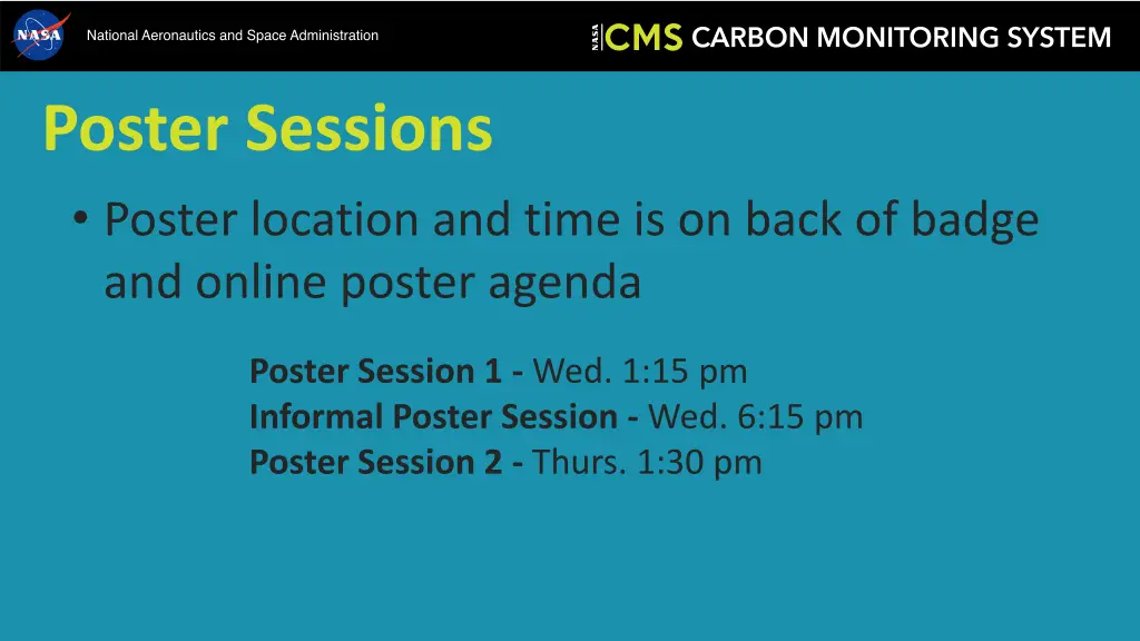 poster sessions poster location and time