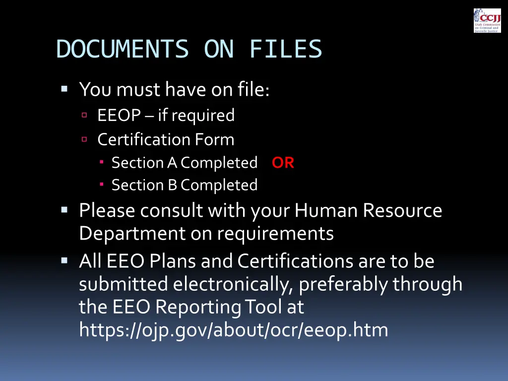 documents on files