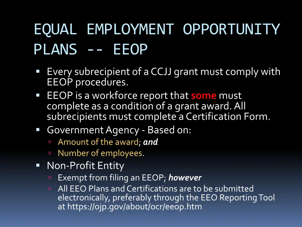 equal employment opportunity plans eeop