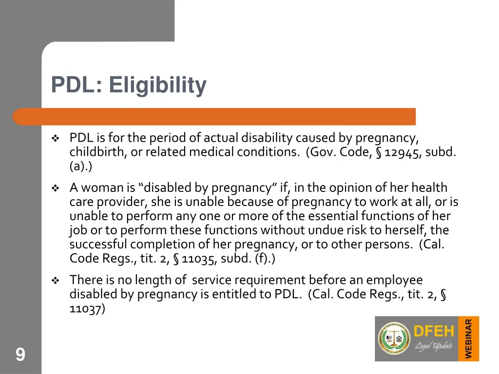 pdl eligibility