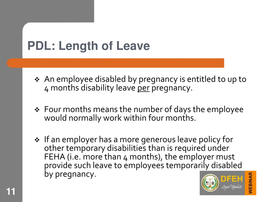 pdl length of leave