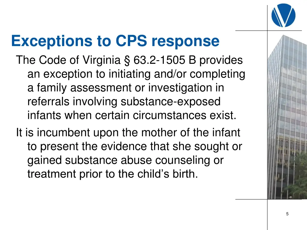 exceptions to cps response the code of virginia