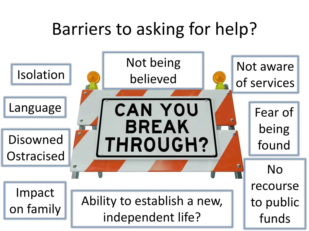 barriers to asking for help