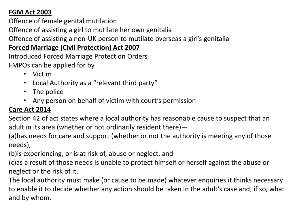 fgm act 2003 offence of female genital mutilation