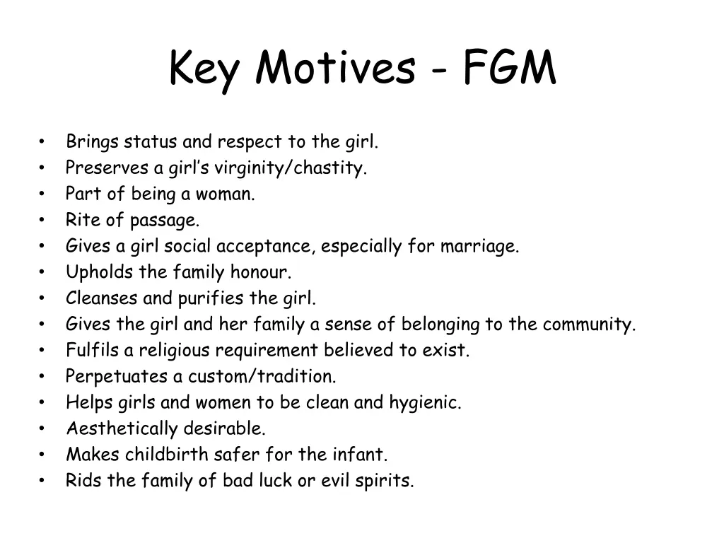 key motives fgm