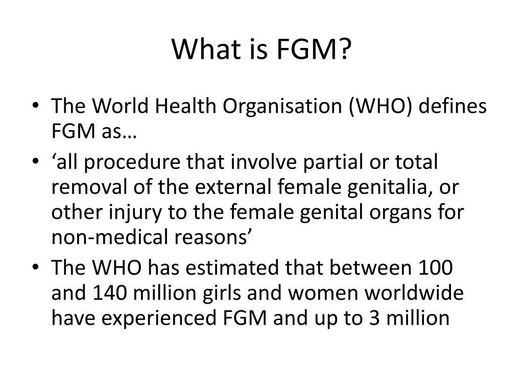 what is fgm