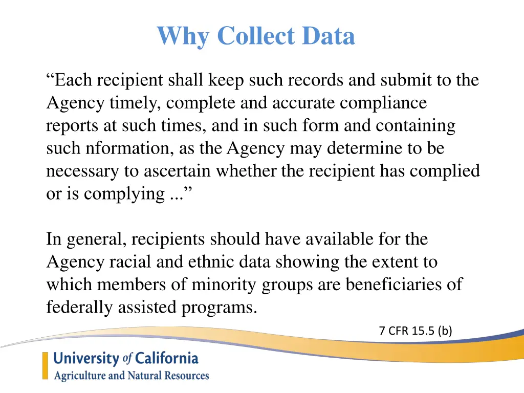 why collect data