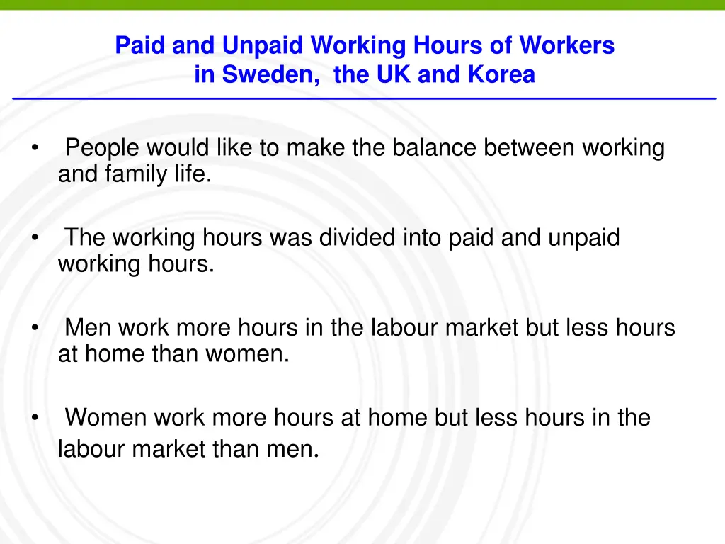 paid and unpaid working hours of workers