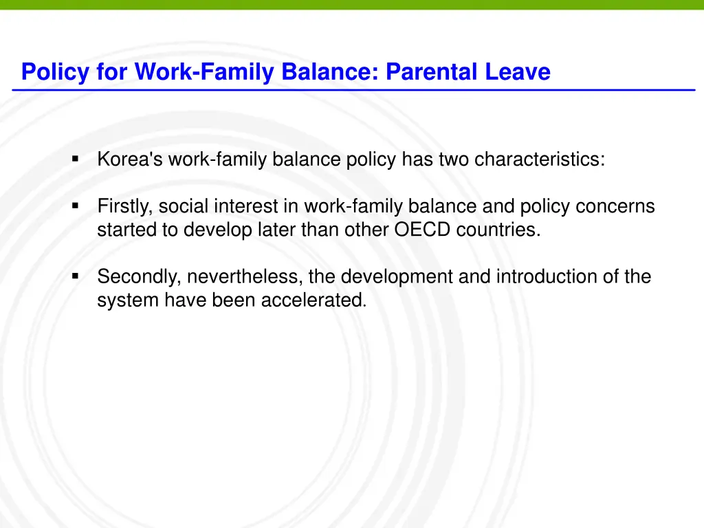 policy for work family balance parental leave