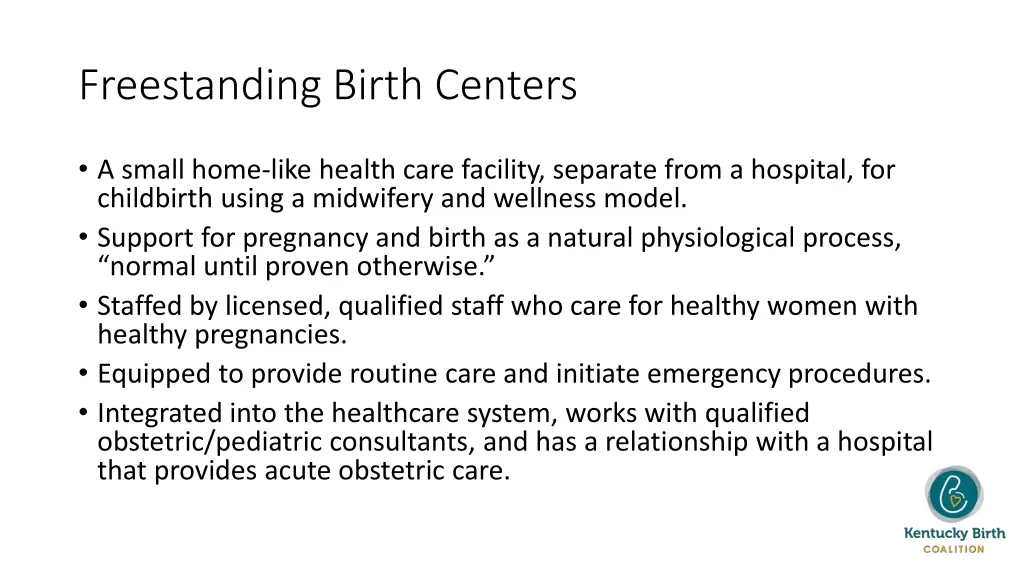 freestanding birth centers 1