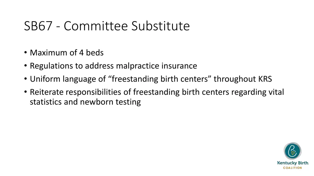 sb67 committee substitute