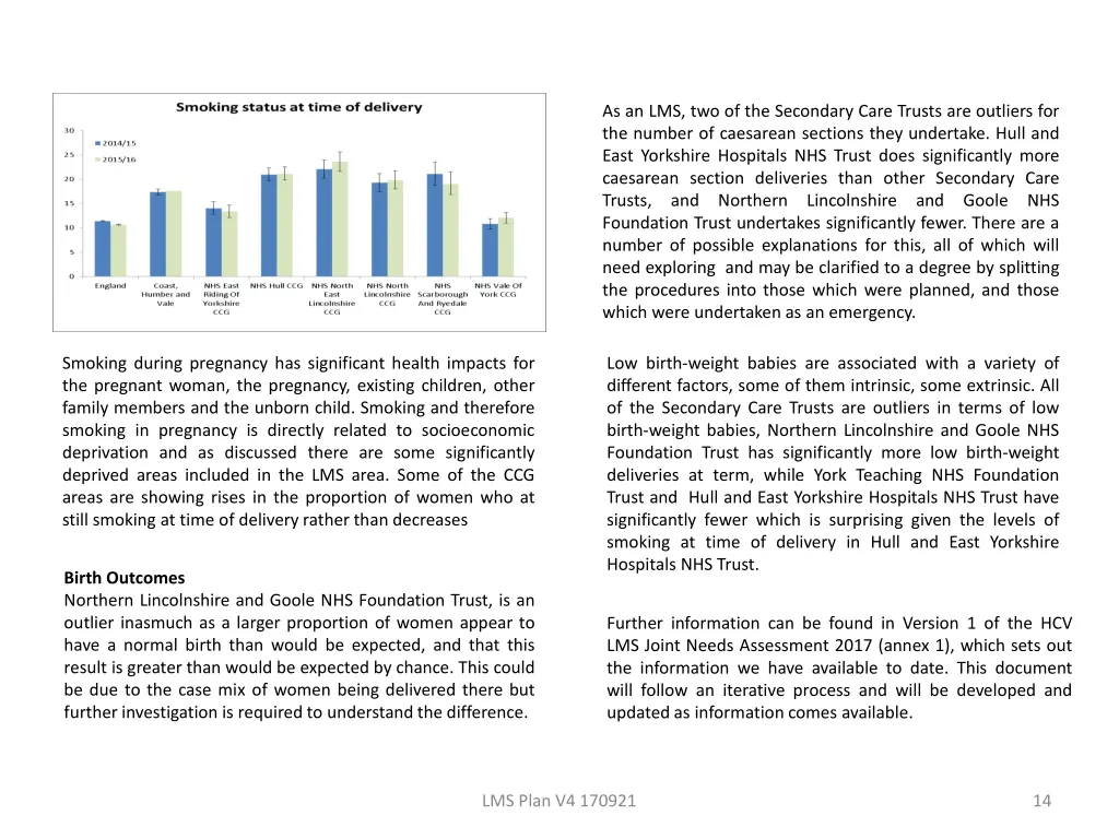 as an lms two of the secondary care trusts