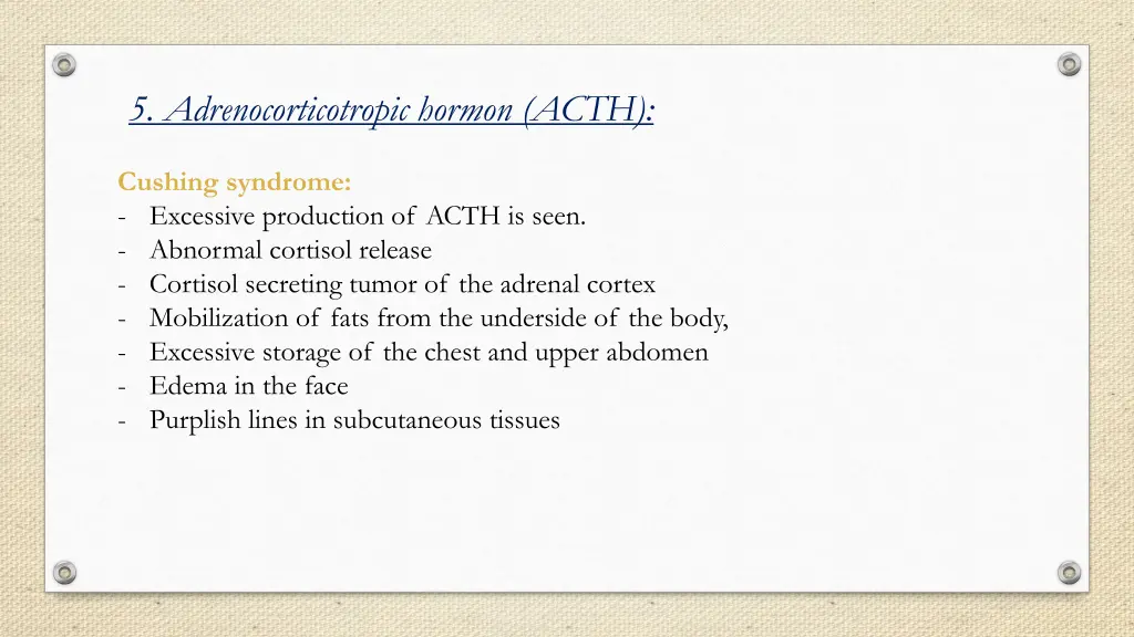 5 adrenocorticotropic hormon acth 1