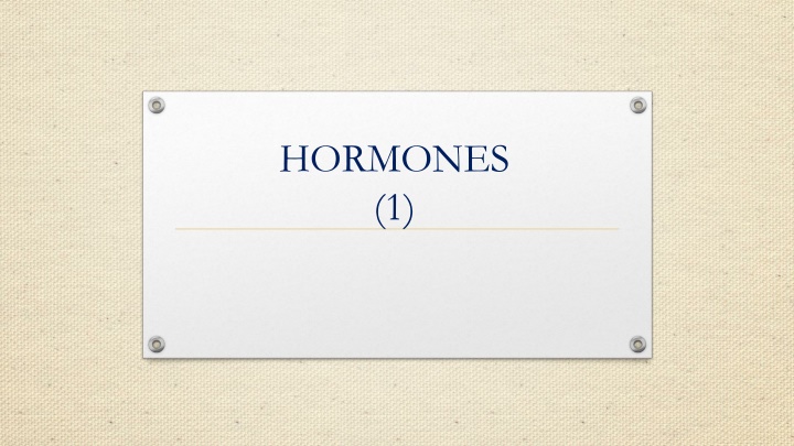 hormones 1