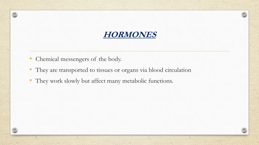 hormones