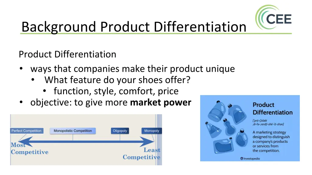 background product differentiation
