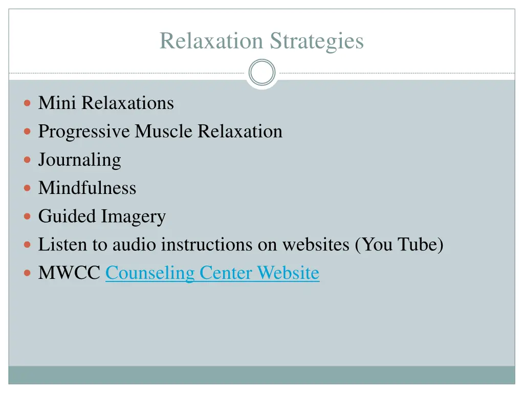 relaxation strategies