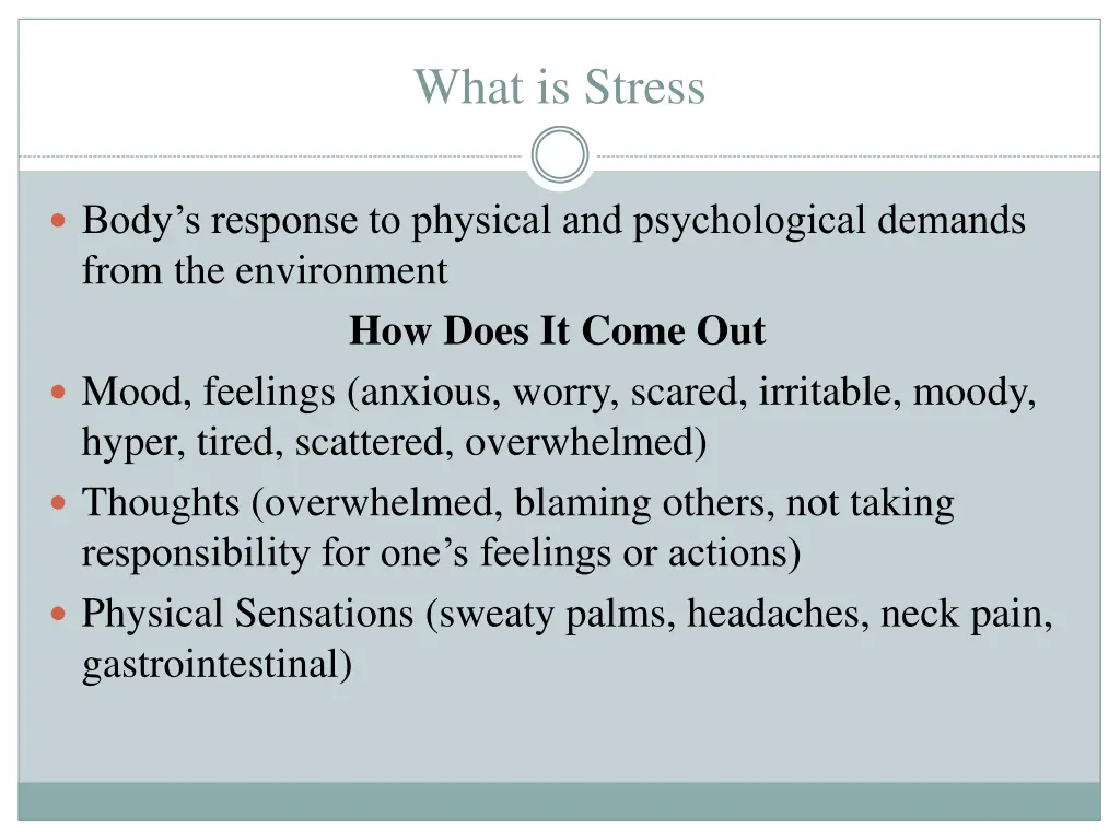 what is stress