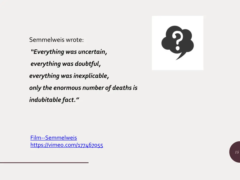 semmelweis wrote