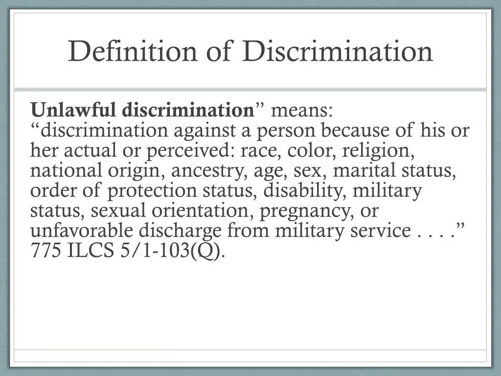 definition of discrimination