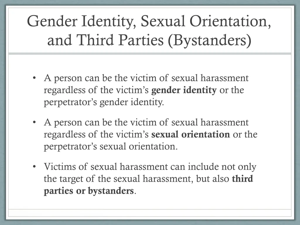 gender identity sexual orientation and third