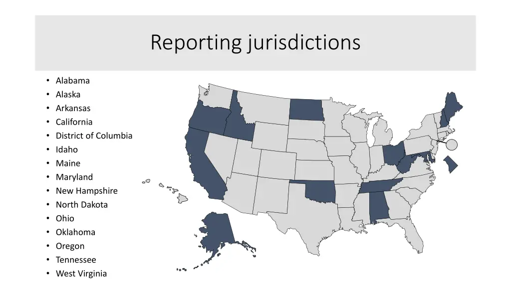 reporting jurisdictions