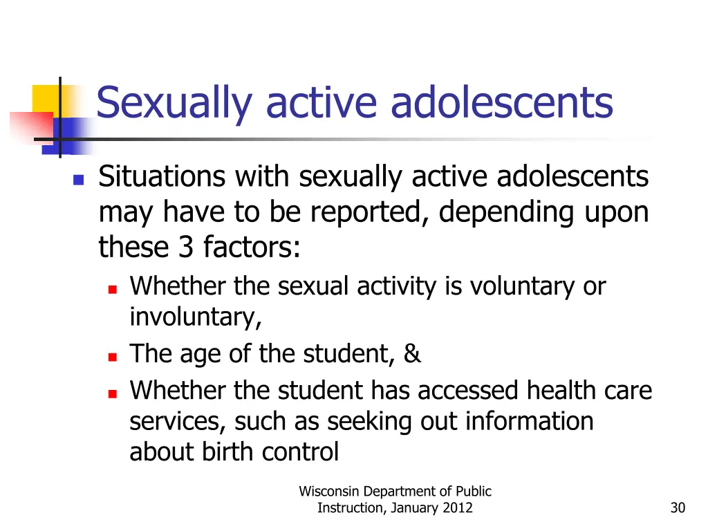 sexually active adolescents