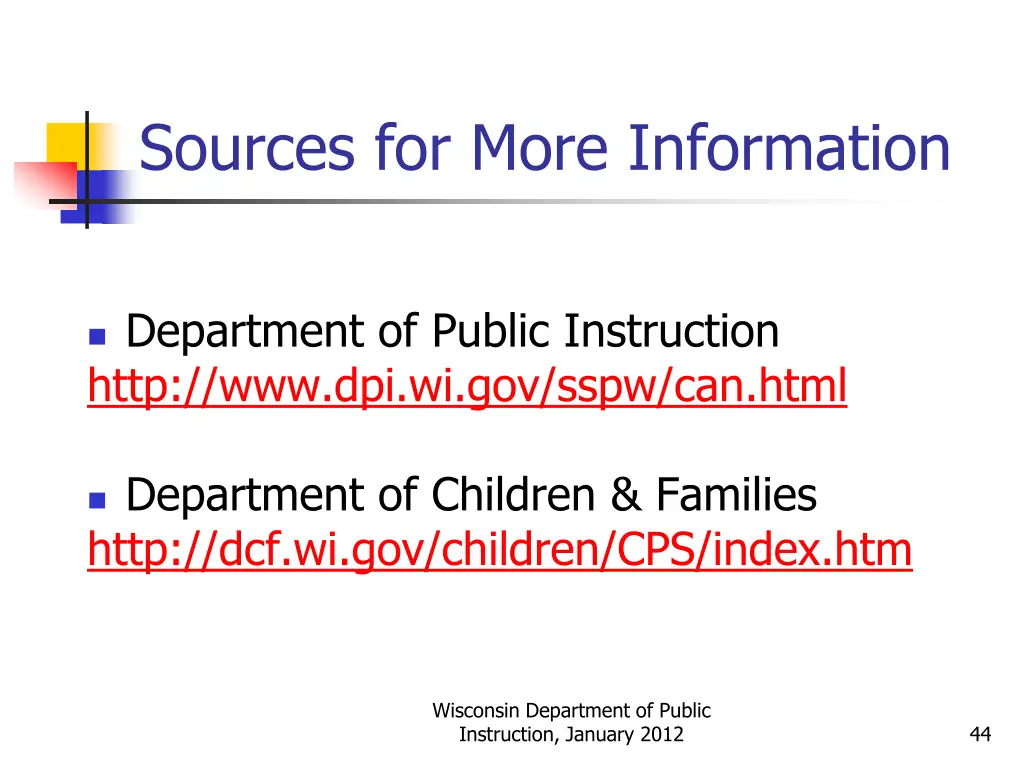 sources for more information