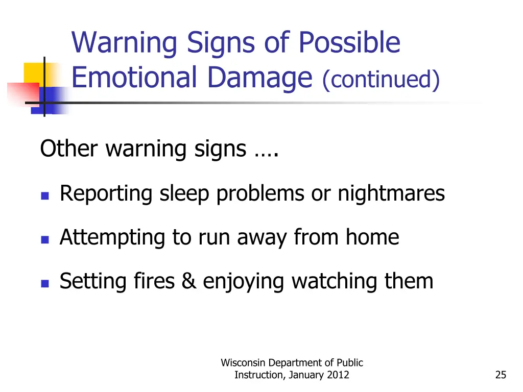 warning signs of possible emotional damage 5