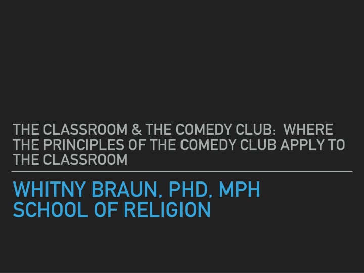 the classroom the comedy club where