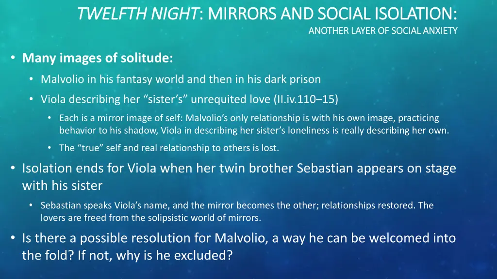 twelfth night twelfth night mirrors and social