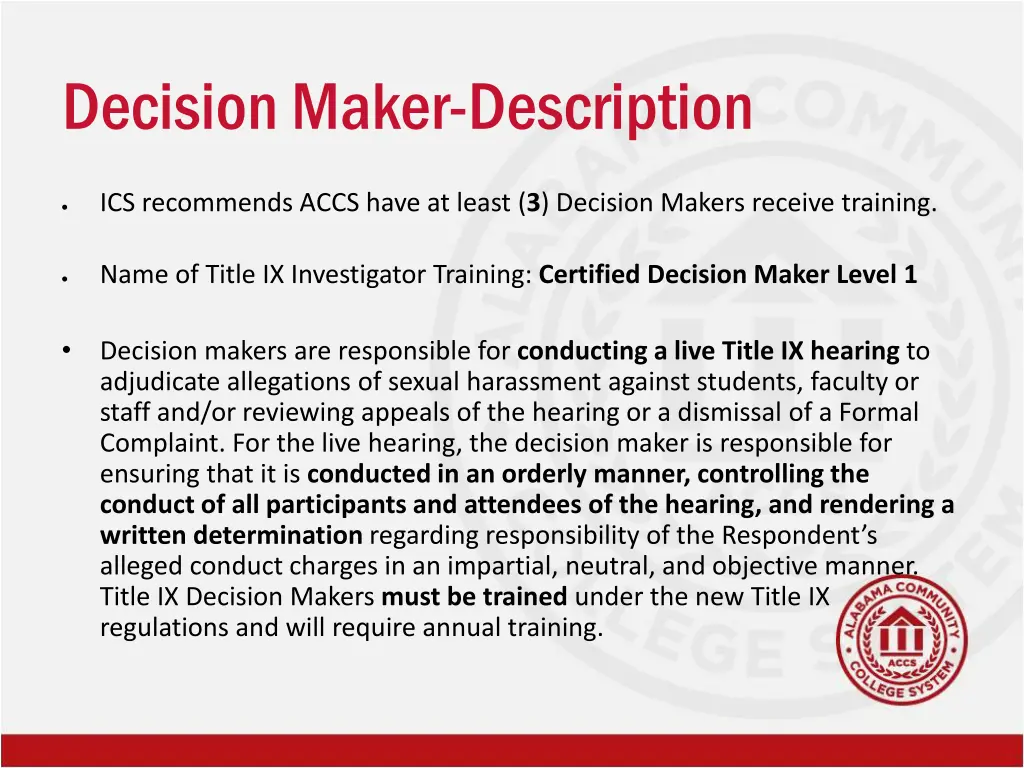 decision maker description