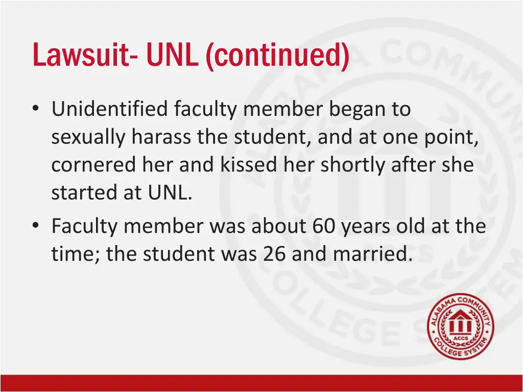 lawsuit unl continued