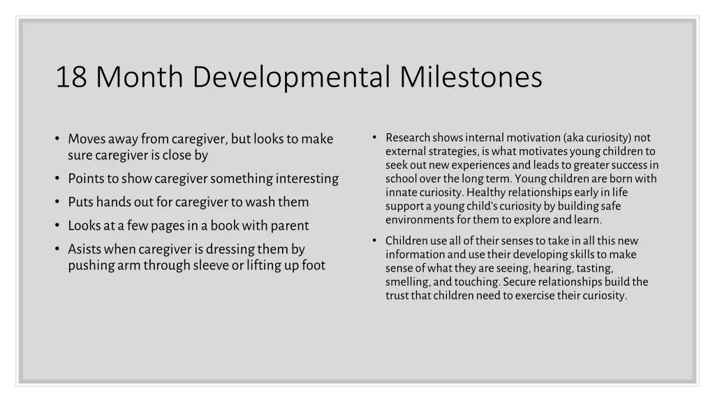 18 month developmental milestones