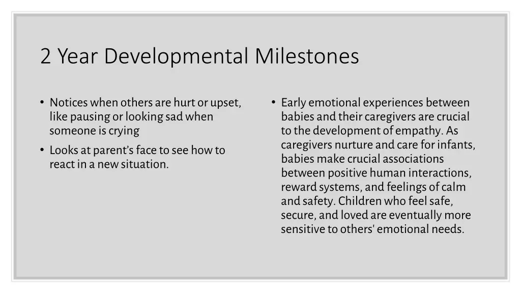 2 year developmental milestones