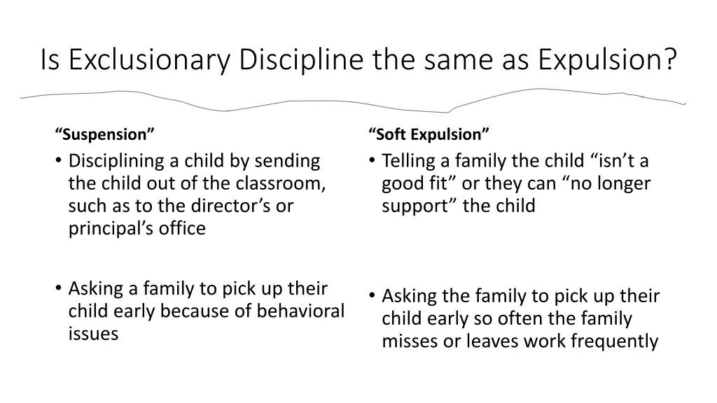 is exclusionary discipline the same as expulsion