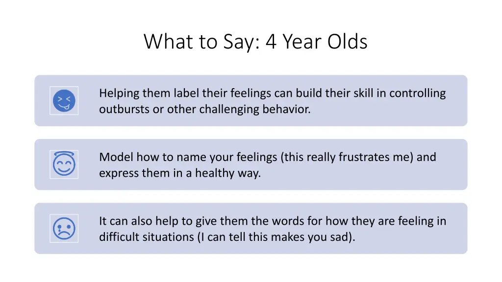 what to say 4 year olds