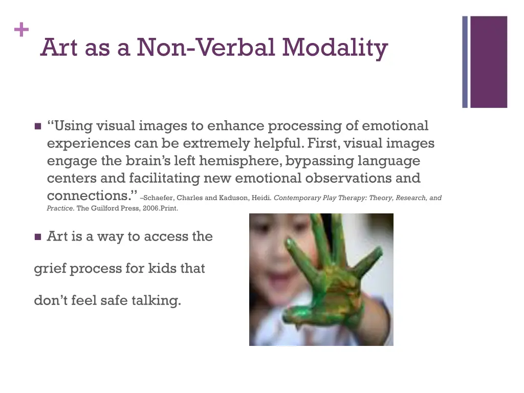 art as a non verbal modality