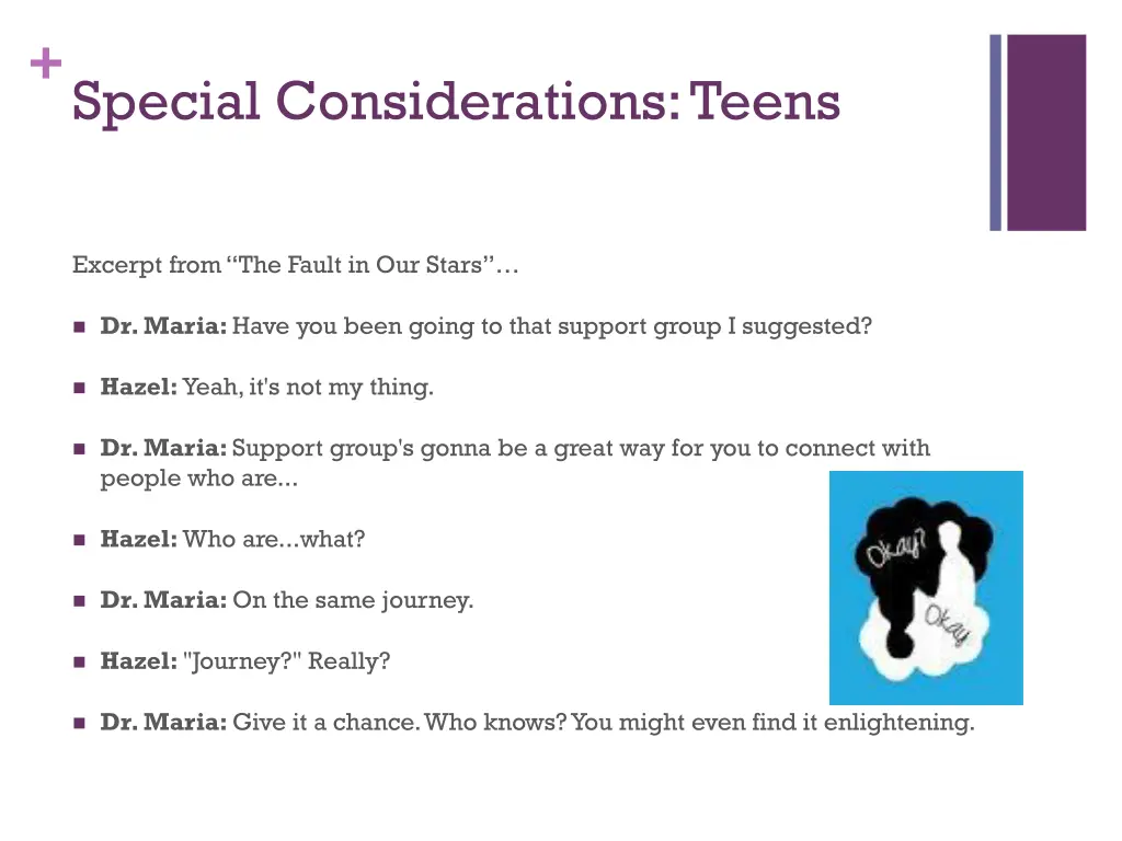 special considerations teens