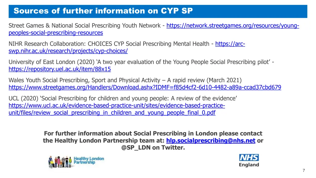 sources of further information on cyp sp