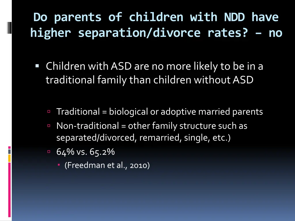 do parents of children with ndd have higher 2