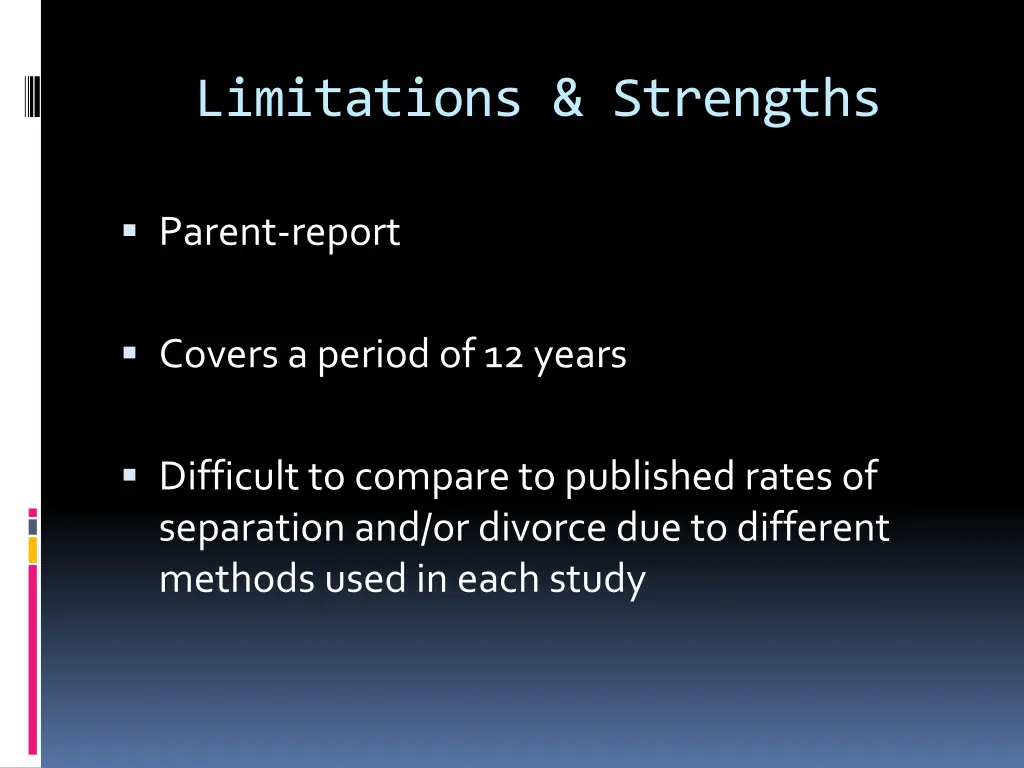 limitations strengths