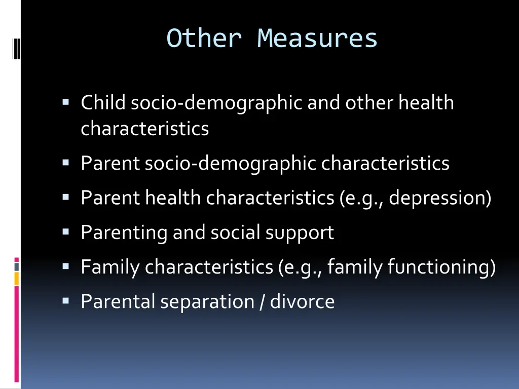 other measures